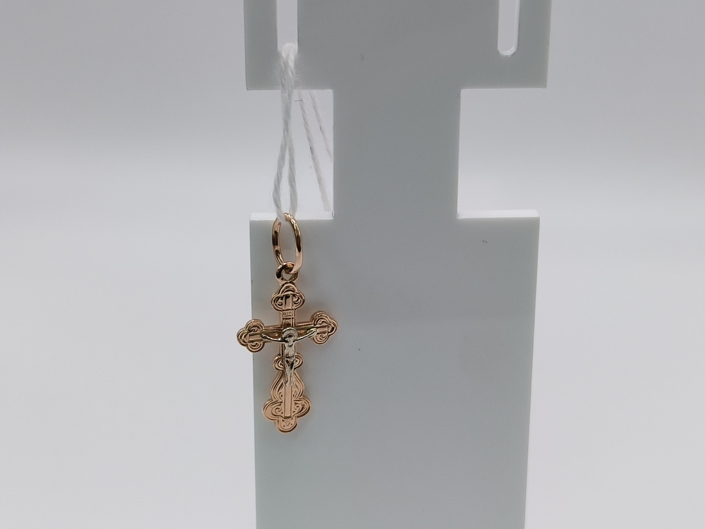 ПОДКБК585 ПОДВЕСКА КРЕСТ БЕЗ КАМНЯ (Au 585)