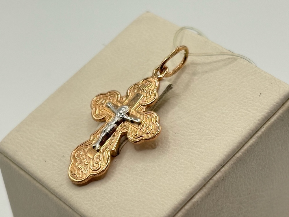 20-0252 ПОДВЕСКА КРЕСТ без камня (Au 585)