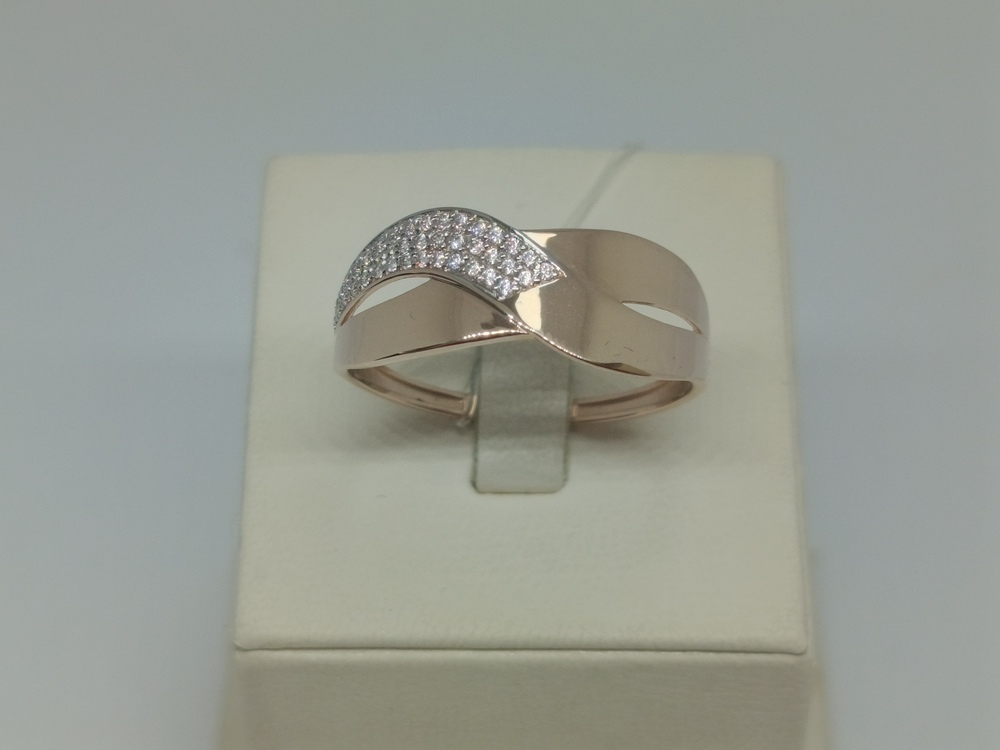 КОЛЬЦО С КАМНЯМИ (Au 585)