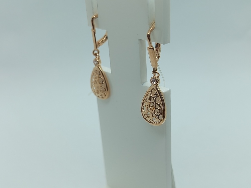 СЕРЬГИ С КАМНЕМ (Au 585)