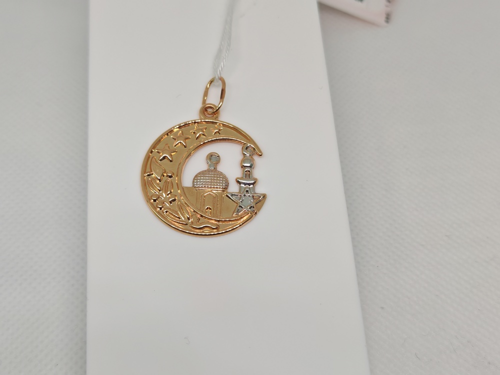 ПОДВЕСКА ПОЛУМЕСЯЦ БЕЗ КАМНЯ (Au 585)