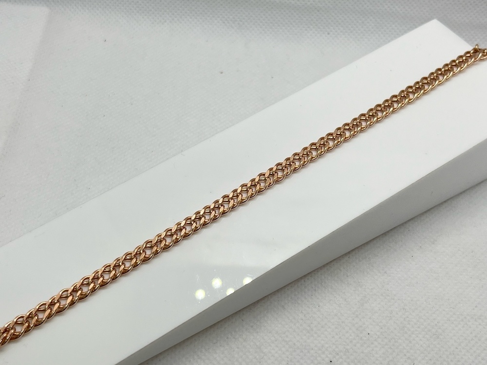 БРАСЛЕТ ПУСТОТЕЛЫЙ Ромб двойной Au 585