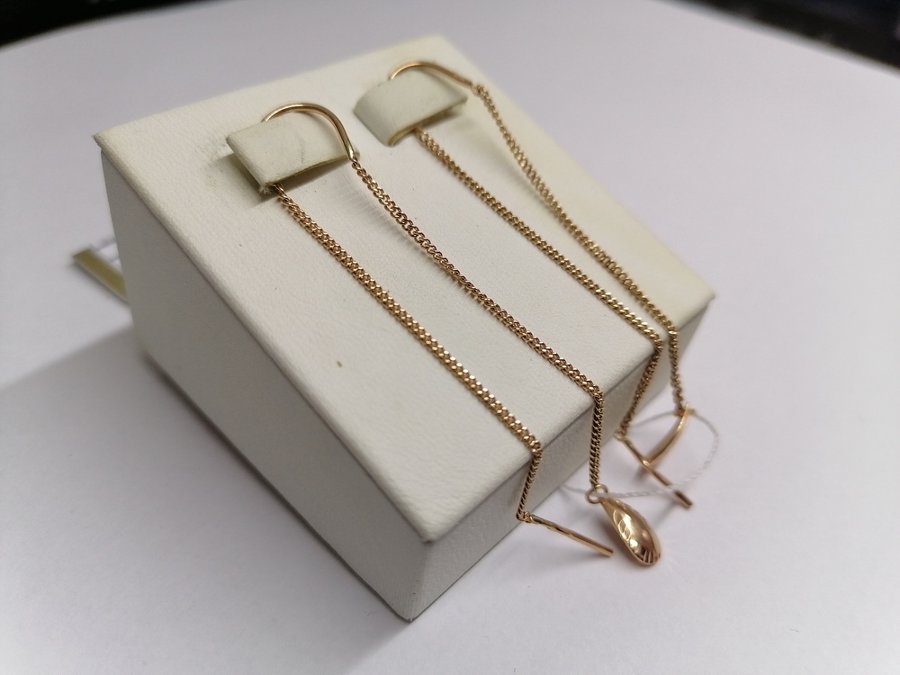 СЕРЬГИ ПРОДЕВКИ без камня (Au 585)