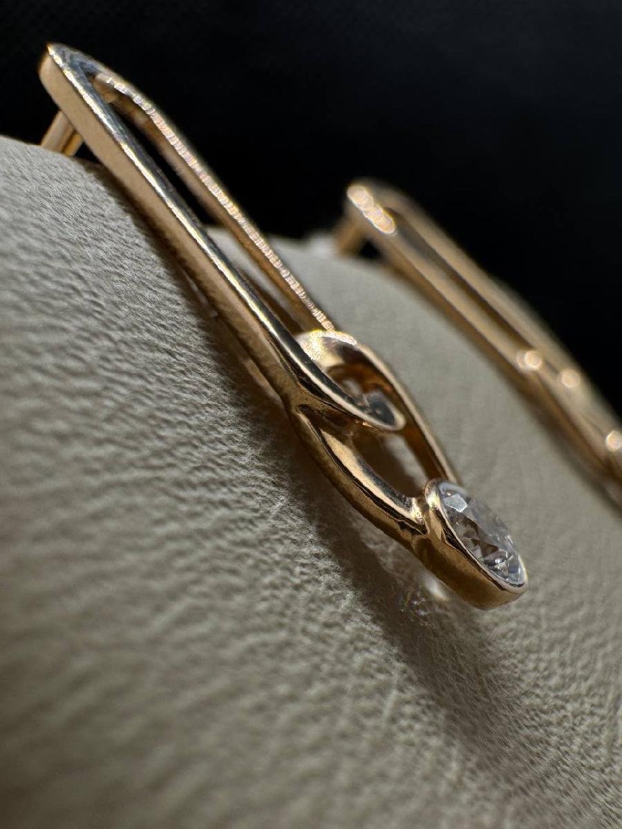 СЕРЬГИ С КАМНЕМ (Au 585)