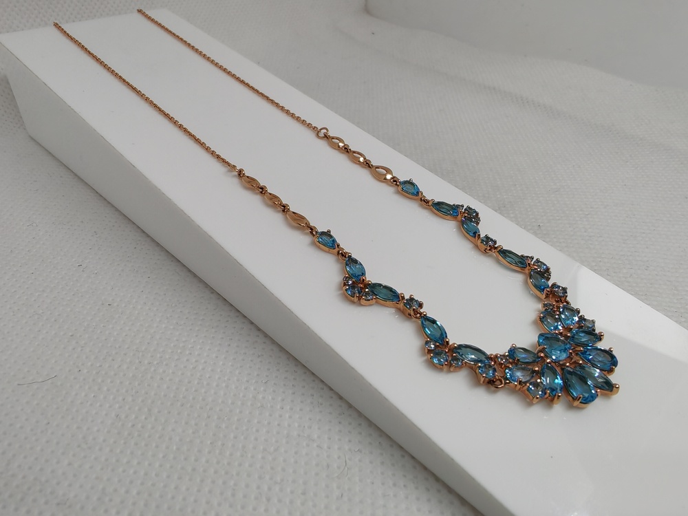 КОЛЬЕ С КАМНЯМИ Au 585