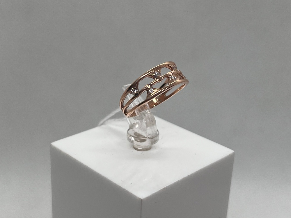 КОЛЬЦО С КАМНЯМИ (Au 585)