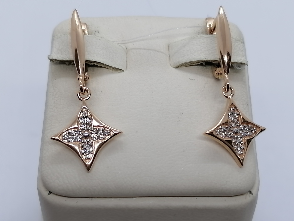 СЕРЬГИ С КАМНЯМИ (Au 585)