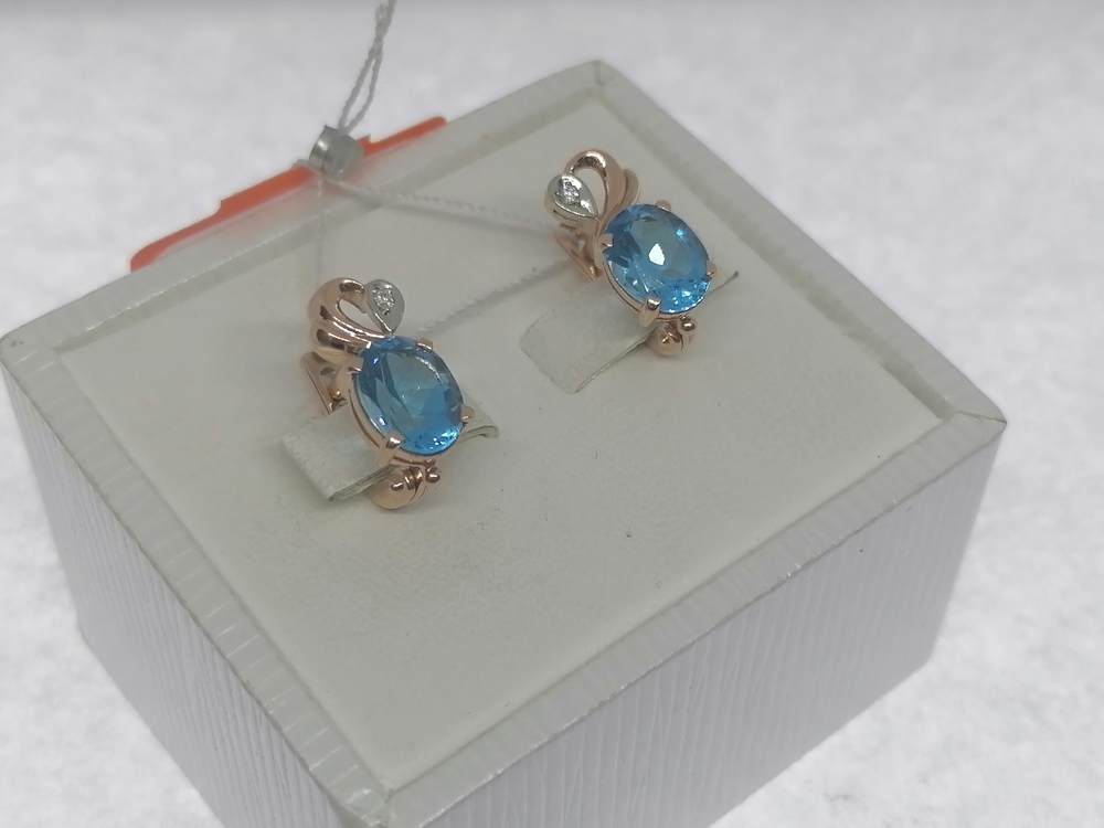 СЕРЬГИ С КАМНЯМИ (Au 585)