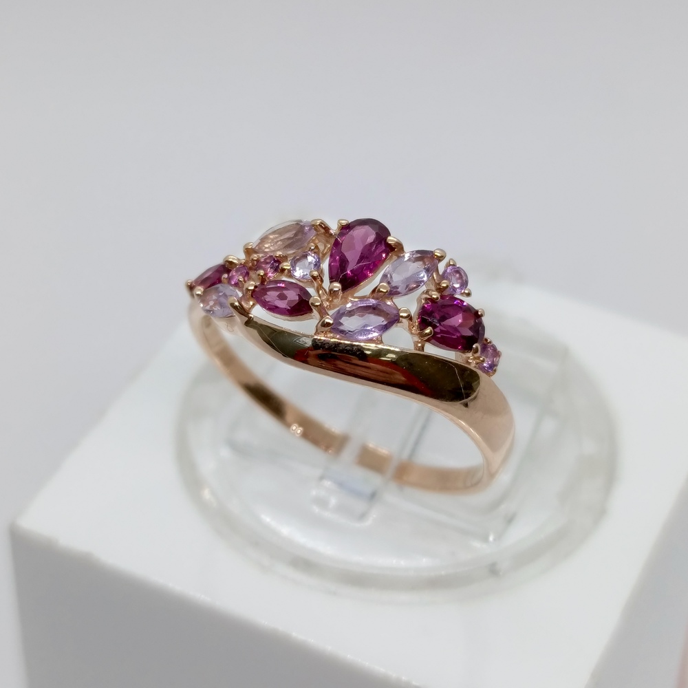 КОЛКМИ585 КОЛЬЦО С КАМНЯМИ (Au 585)