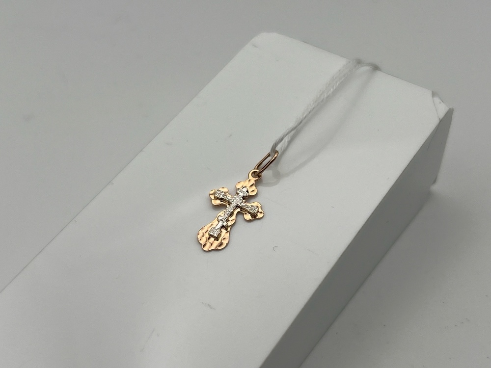 ПОДКБК585 ПОДВЕСКА КРЕСТ БЕЗ КАМНЯ (Au 585)