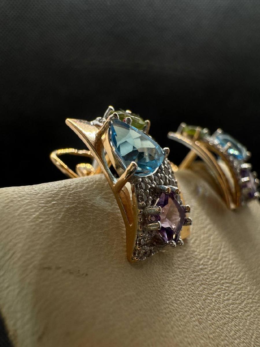 СЕРЬГИ С КАМНЯМИ (Au 585)