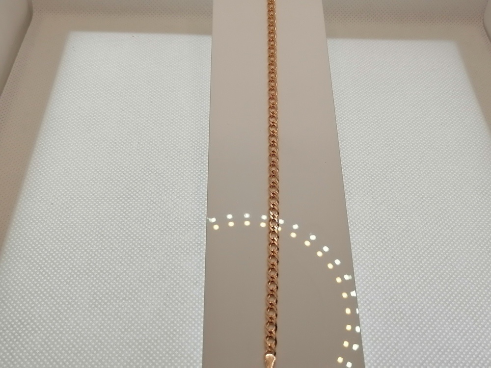 БРАСЛЕТ ПОЛНОВЕСНЫЙ Ромб двойной (Au 585)