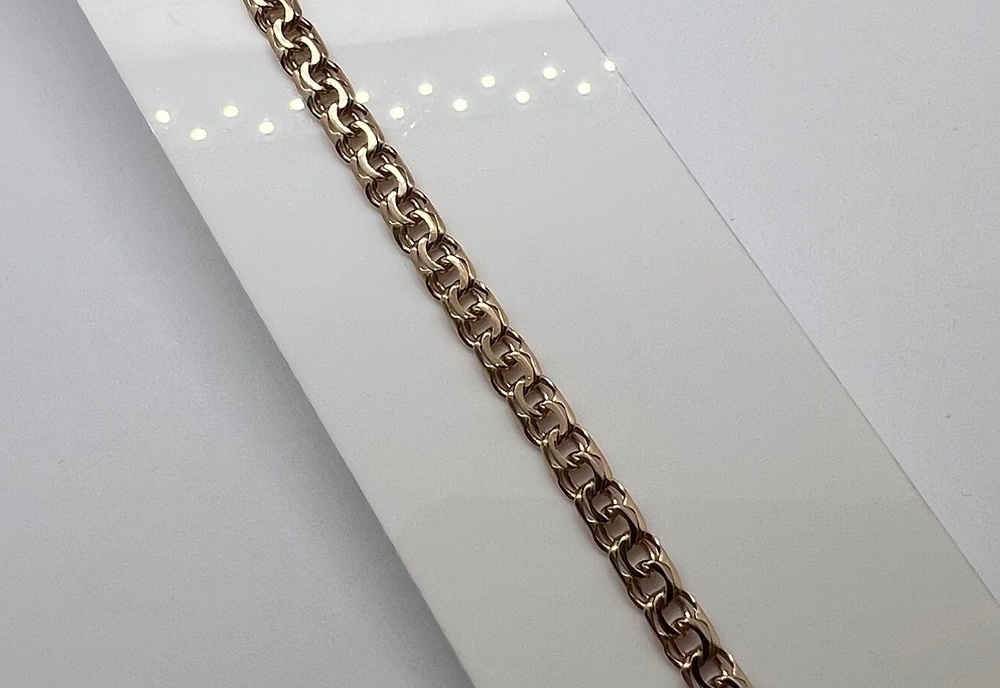 БЛБ585 БРАСЛЕТ ПОЛНОВЕСНЫЙ Бисмарк (Au 585)