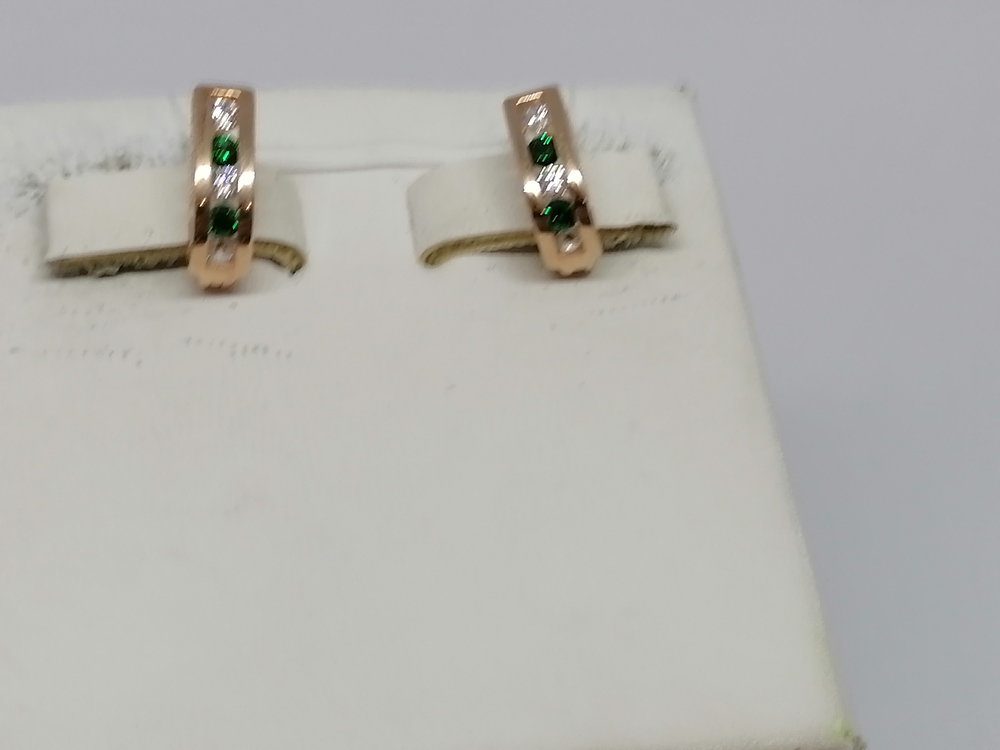 120370/ф СЕРЬГИ С КАМНЯМИ (Au 585)