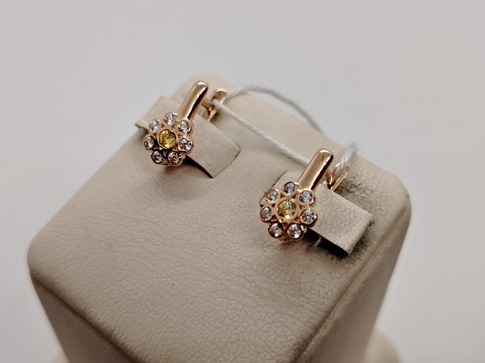 СЕРЬГИ С КАМНЯМИ (Au 585)