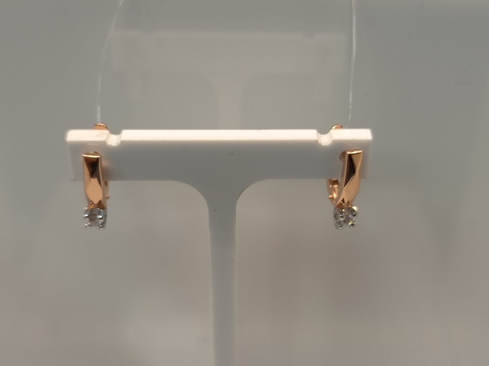 СЕРЬГИ С КАМНЕМ (Au 585)