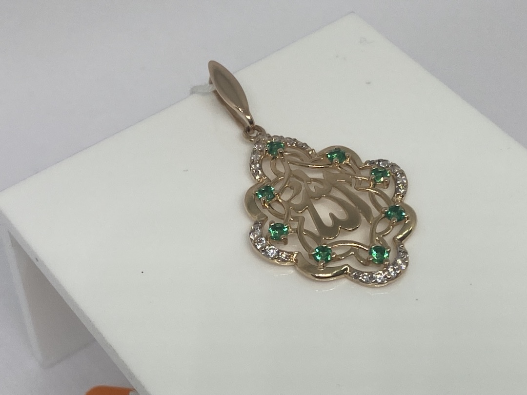 ПОДВЕСКА КОРАН с камнями (Au 585)