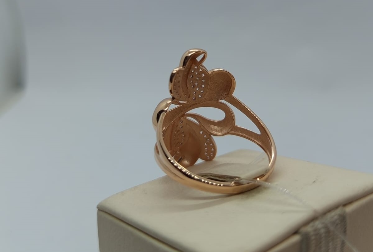 КОЛЬЦО С КАМНЯМИ (Au 585)