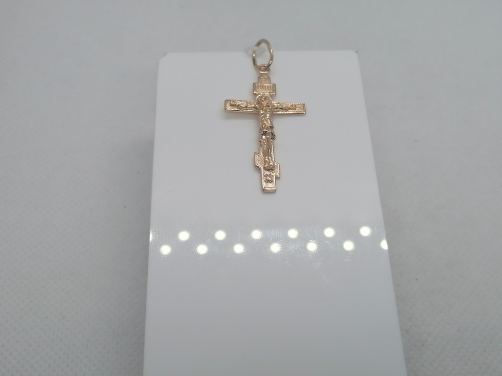 ПОДВЕСКА КРЕСТ БЕЗ КАМНЯ (Au 585)