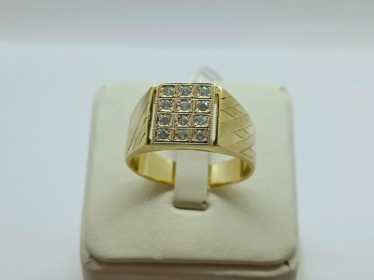 ПЕЧАТКА С КАМНЯМИ (Au 585)