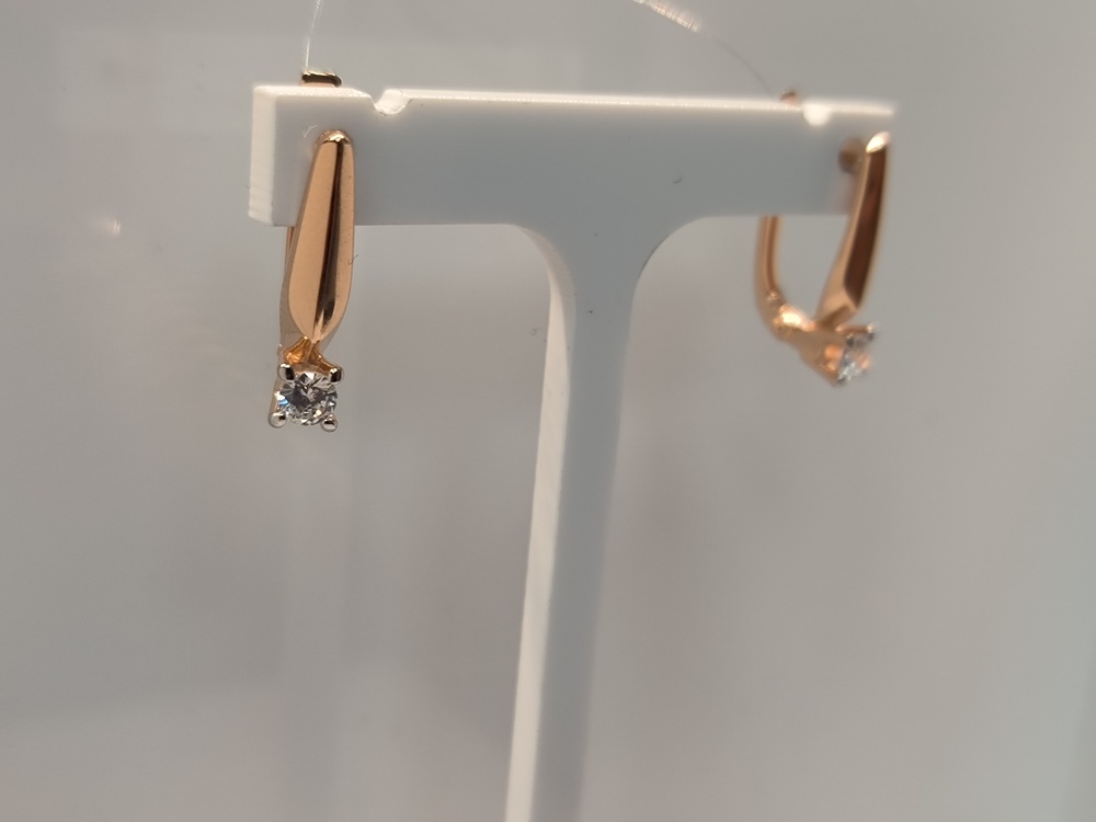 СЕРЬГИ С КАМНЕМ (Au 585)