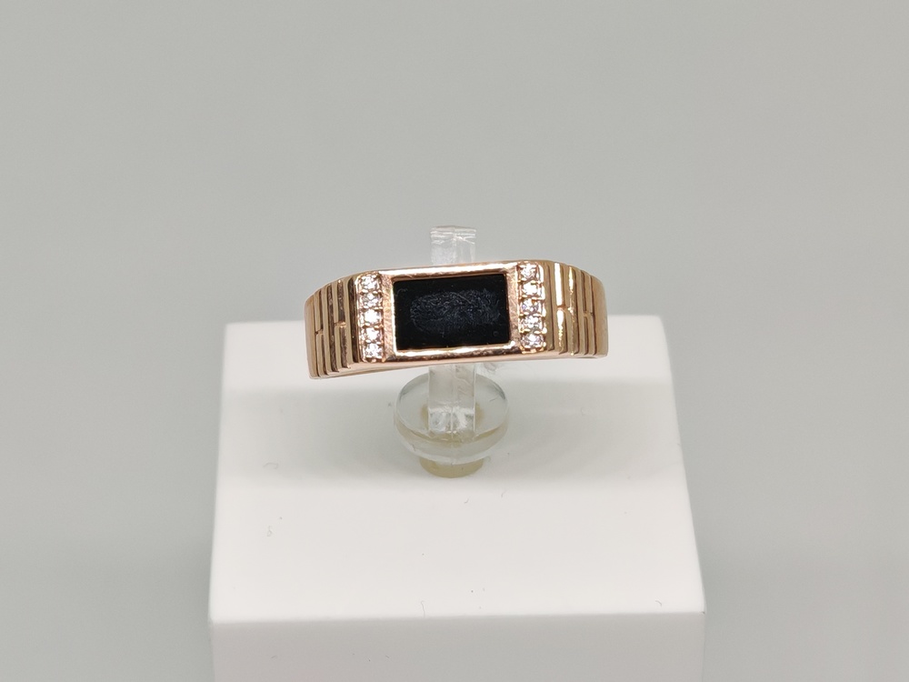 ПЕЧАТКА С КАМНЯМИ (Au 585)