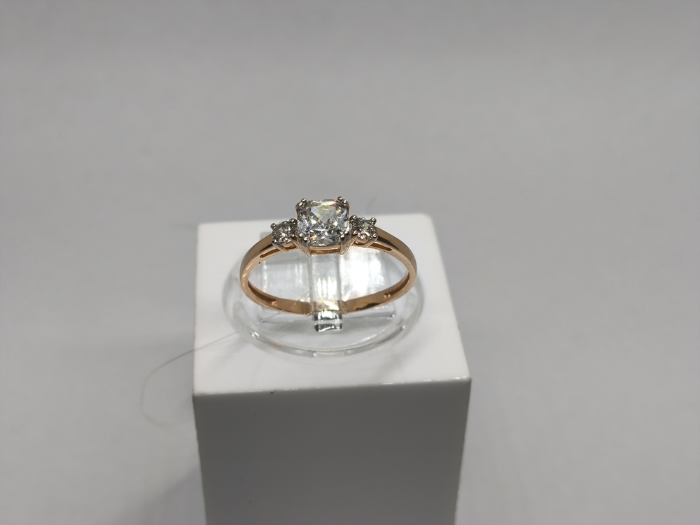 КОЛЬЦО С КАМНЯМИ (Au 585)