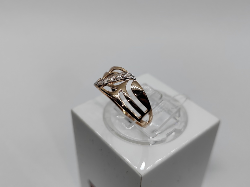 КОЛЬЦО С КАМНЯМИ (Au 585)