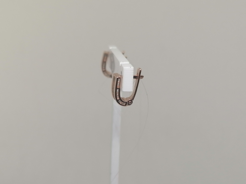 128891 СЕРЬГИ С КАМНЯМИ (Au 585)