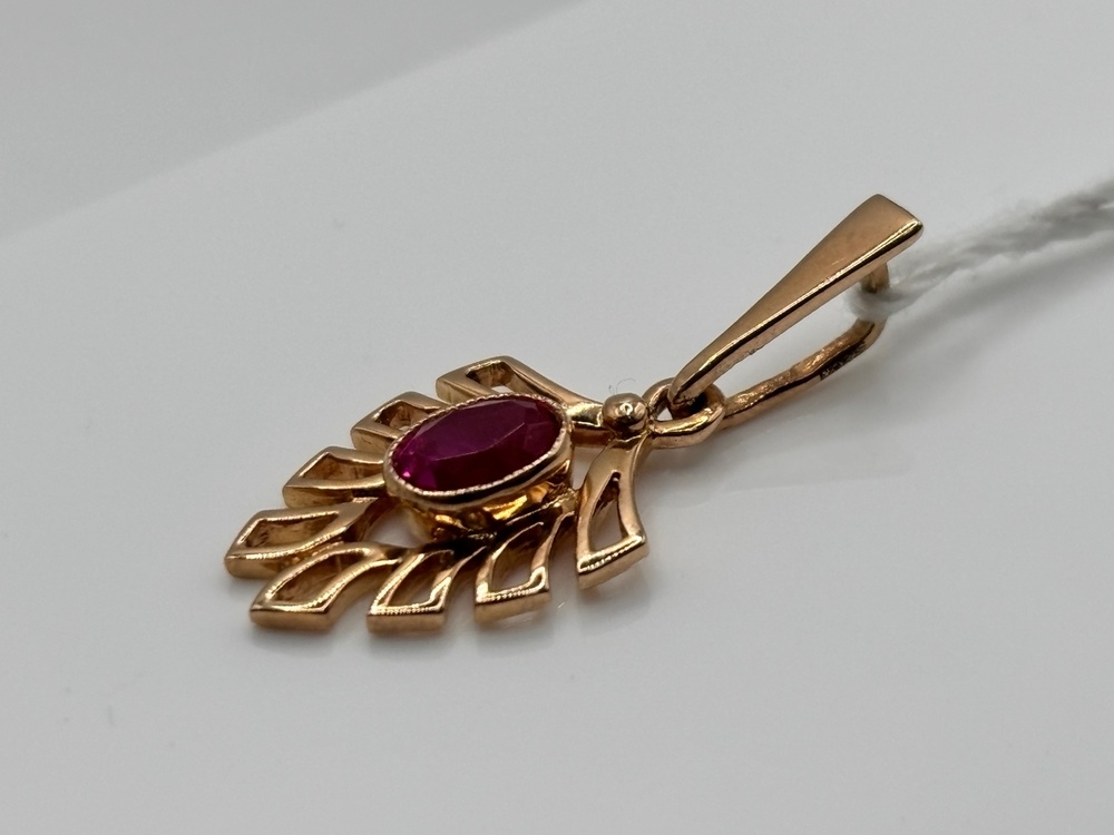 ПОДКМ583 ПОДВЕСКА С КАМНЕМ (Au 583)