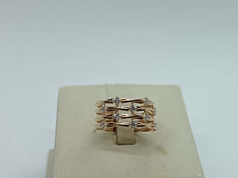 КОЛЬЦО С КАМНЯМИ (Au 585)