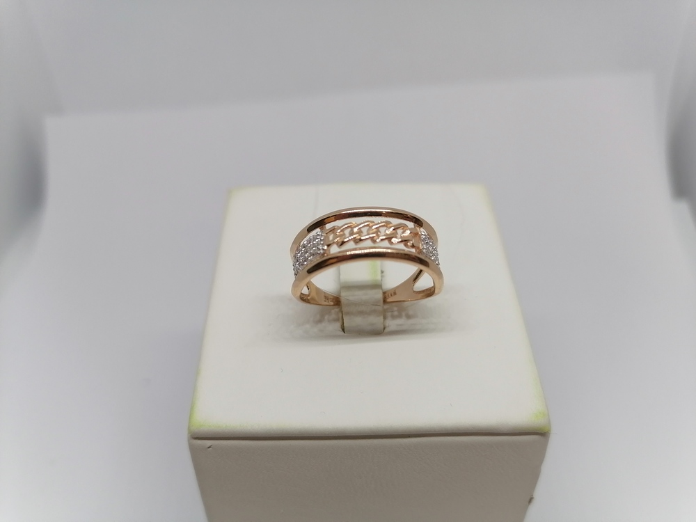 КОЛЬЦО С КАМНЯМИ (Au 585)