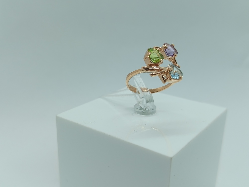 КОЛКМИ585 КОЛЬЦО С КАМНЯМИ (Au 585)