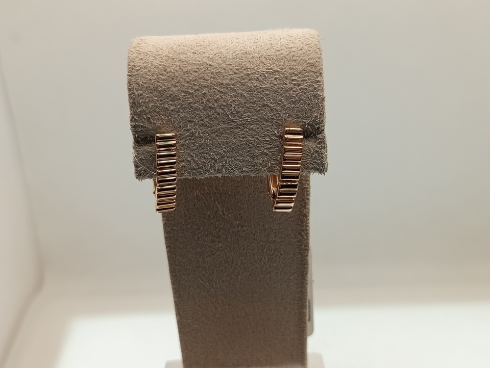 СЕРЬГИ ПЕТЕЛЬКА с камнями (Au 585)