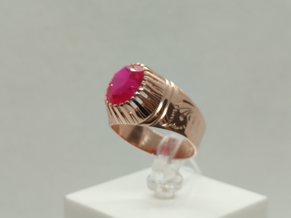 КОЛКМ583 КОЛЬЦО С КАМНЕМ (Au 583)