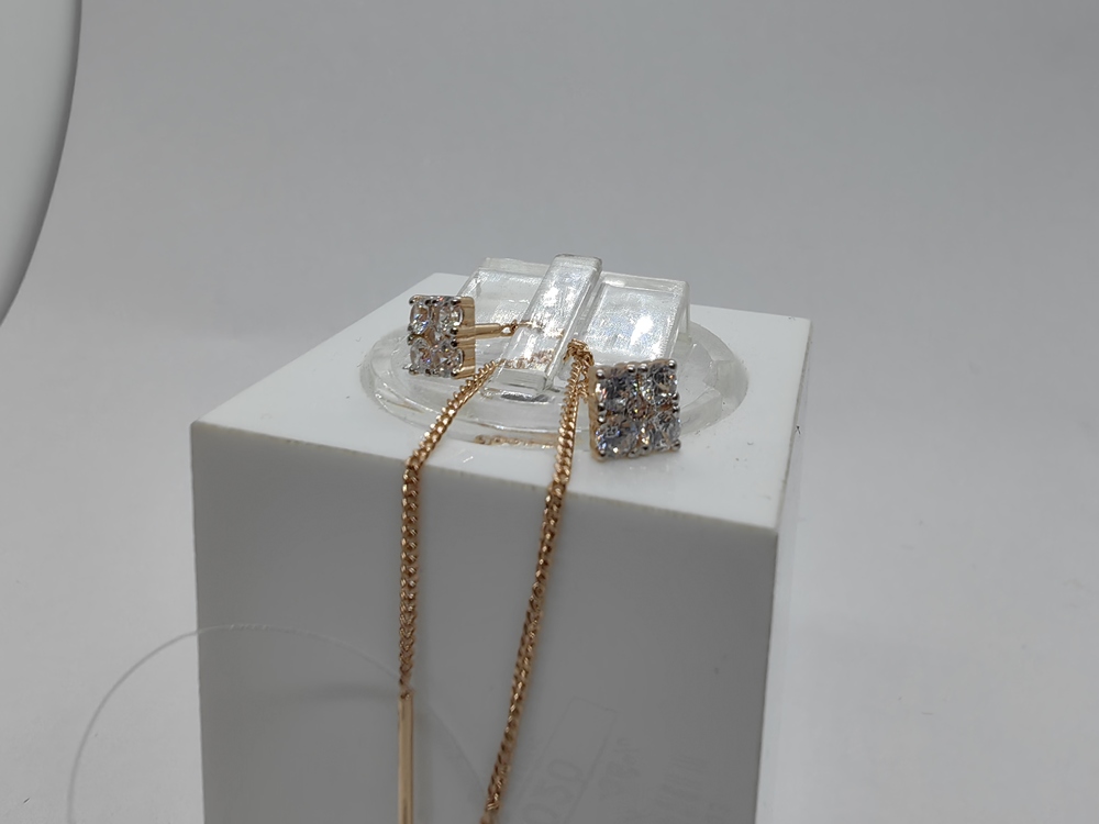 СЕРЬГИ С КАМНЯМИ (Au 585)