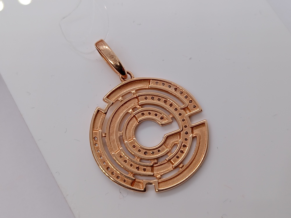 01-318264 ПОДВЕСКА С КАМНЯМИ (Au 585)