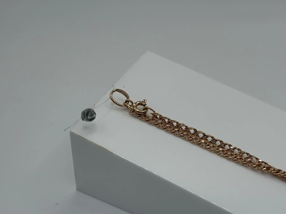 ЦЕПЬ ПУСТОТЕЛАЯ Ромб двойной (Au 585)