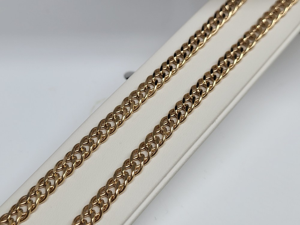 ЦЕПЬ ПУСТОТЕЛАЯ Ромб двойной (Au 585)