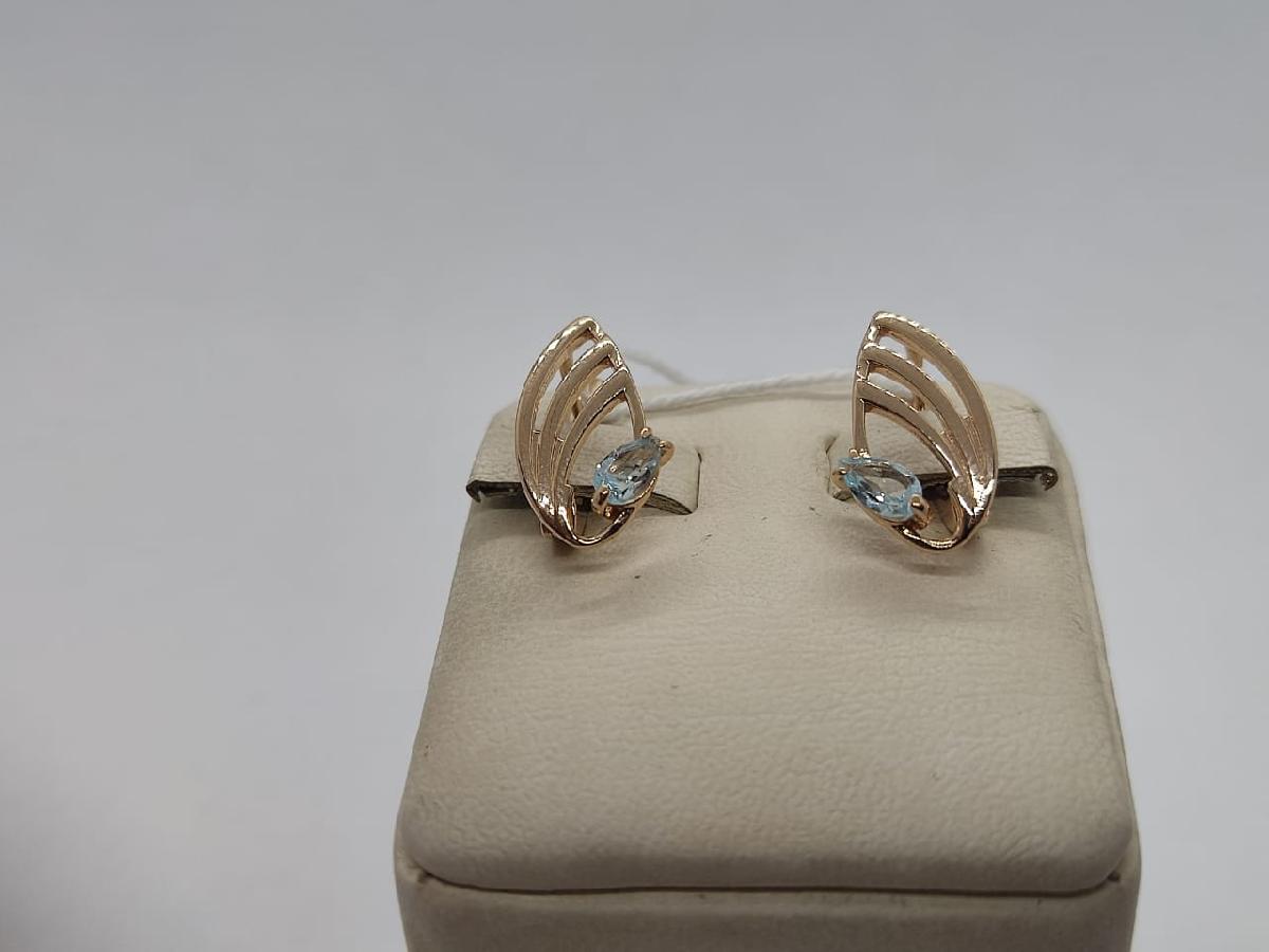 СЕРЬГИ С КАМНЕМ (Au 585)