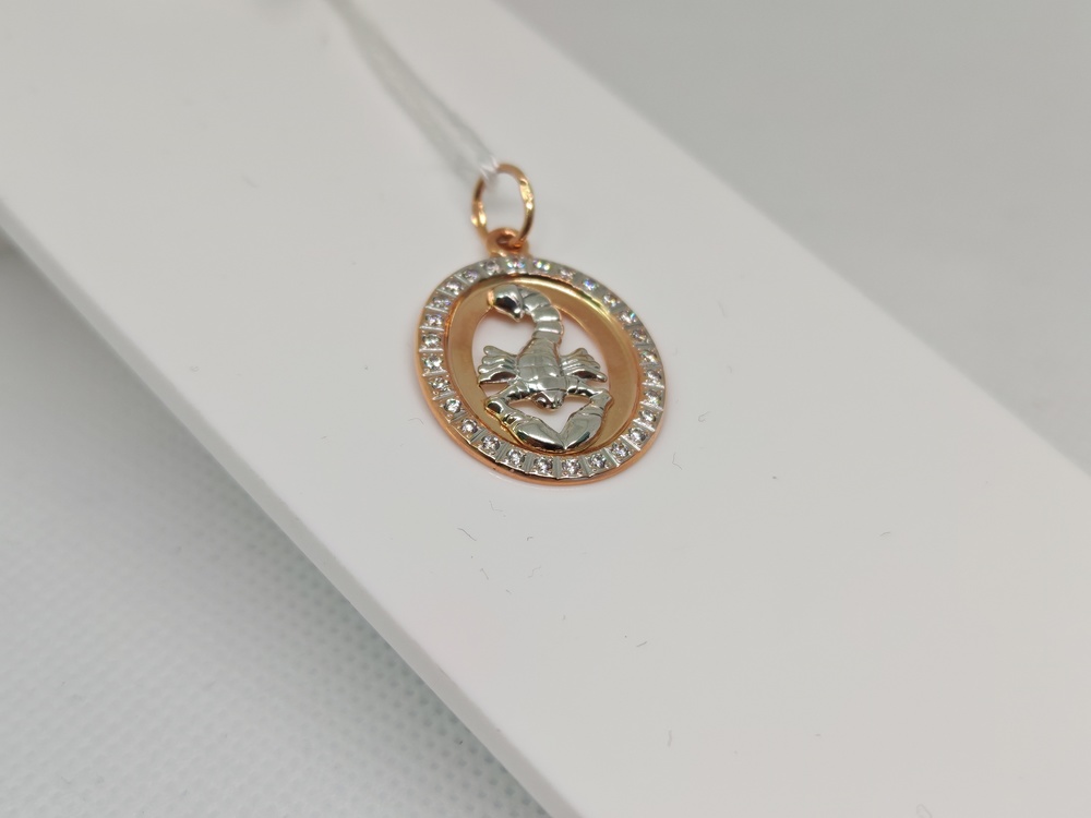 ПОДВЕСКА ЗНАК ЗОДИАКА СКОРПИОН Au 585