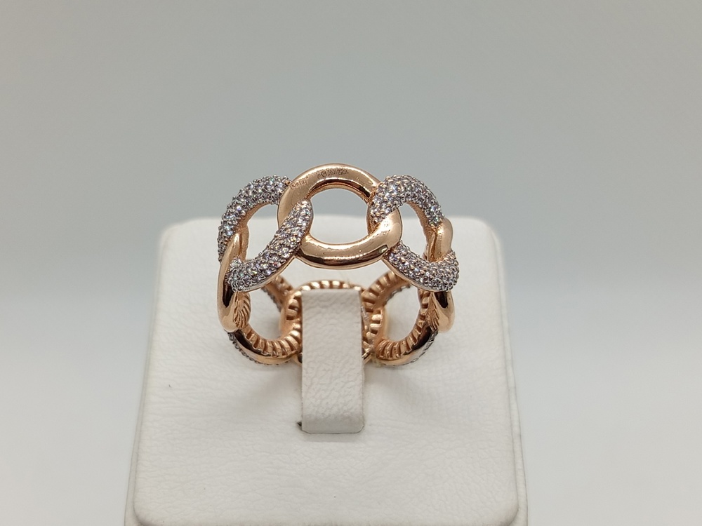 КОЛЬЦО С КАМНЯМИ (Au 585)