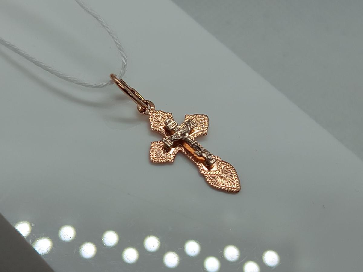 ПОДВЕСКА КРЕСТ БЕЗ КАМНЯ (Au 585)