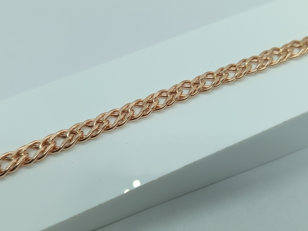 БРАСЛЕТ ПУСТОТЕЛЫЙ Ромб двойной (Au 585)