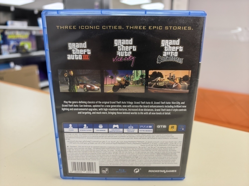Игра Playstation 4 GTA The Trilogy (Vice City, San Andreas)