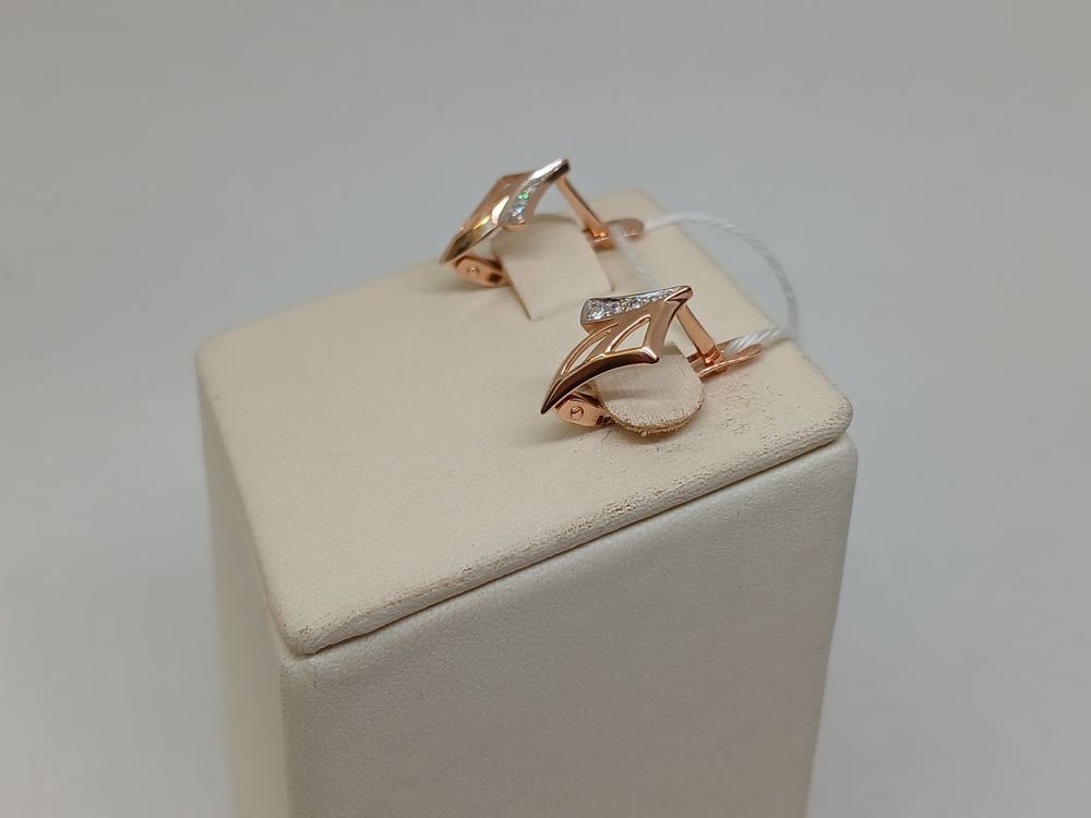 СКМИ585 СЕРЬГИ С КАМНЯМИ (Au 585)