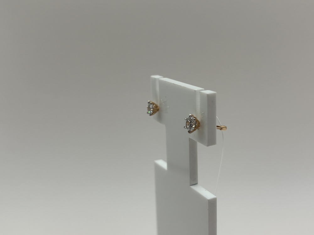 СЕРЬГИ ПУСЕТЫ с камнем (Au 585)