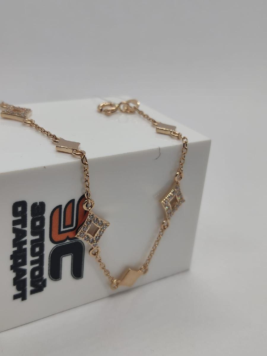 БРАСЛЕТ ФАНТАЗИЯ с камнями (Au 585)