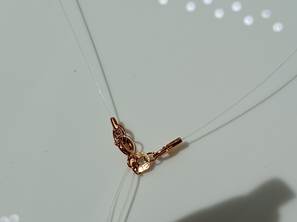 КОЛЬЕ НА ЛЕСКЕ с камнем (Au 585)