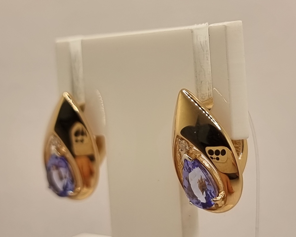 СЕРЬГИ С КАМНЯМИ (Au 585)